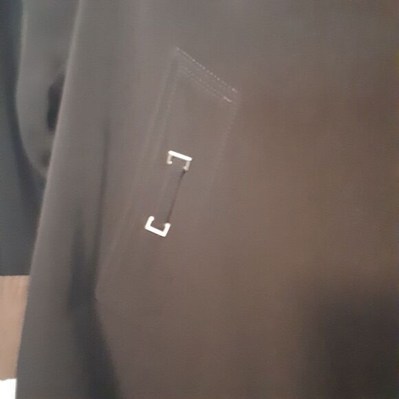 Gallery Overcoat Womens M Black Button Long Vintage Pockets Removable Liner Hood - Picture 3 of 10